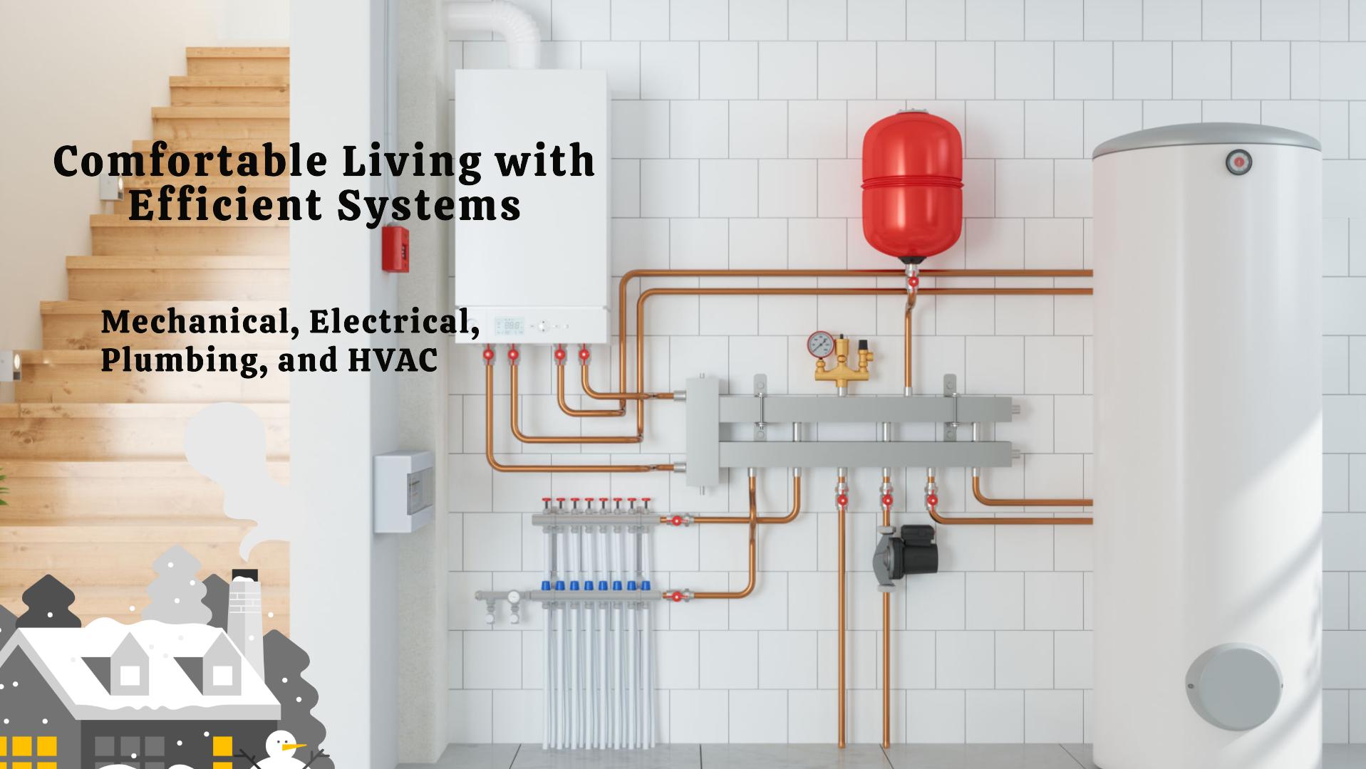 The mechanical system is designed to ensure then the house has all the features making it comfortable, such as ventilation or heating and more.  Mechanical system includes water systems of the house or elevators and more features that are important.