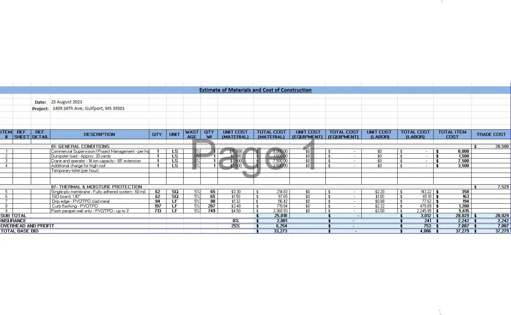 Roofing sample 2